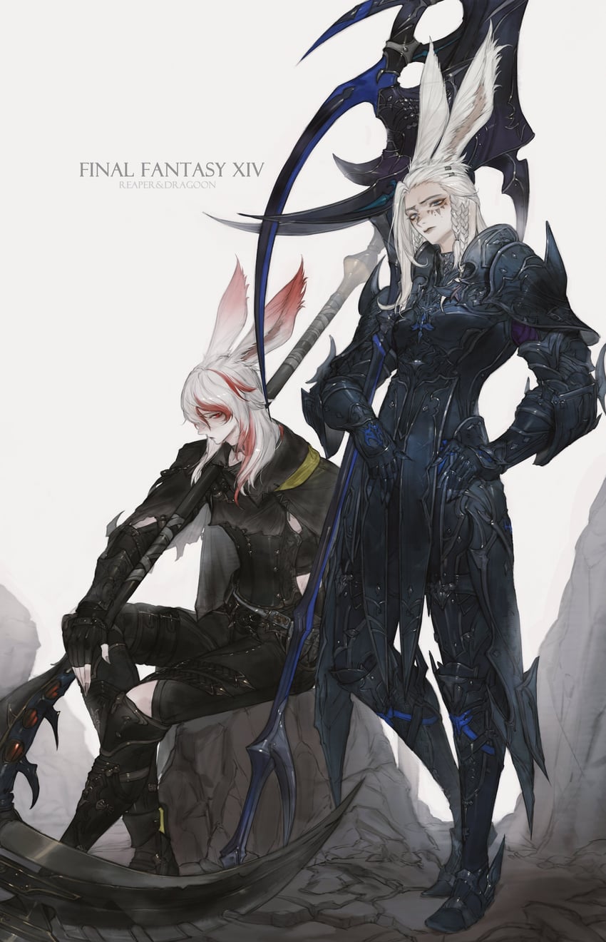 warrior of light, dragoon, and reaper (final fantasy and 1 more) drawn by tladpwl03