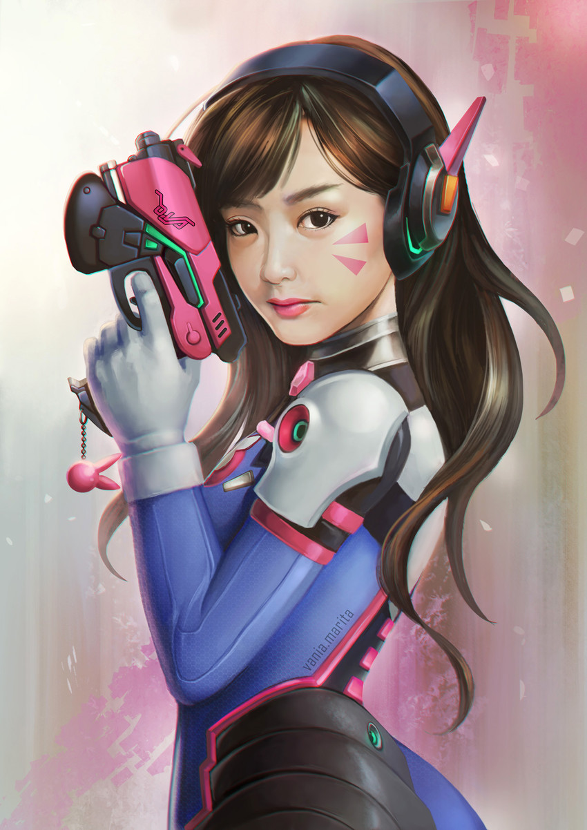 d.va (overwatch and 1 more) drawn by vania_marita