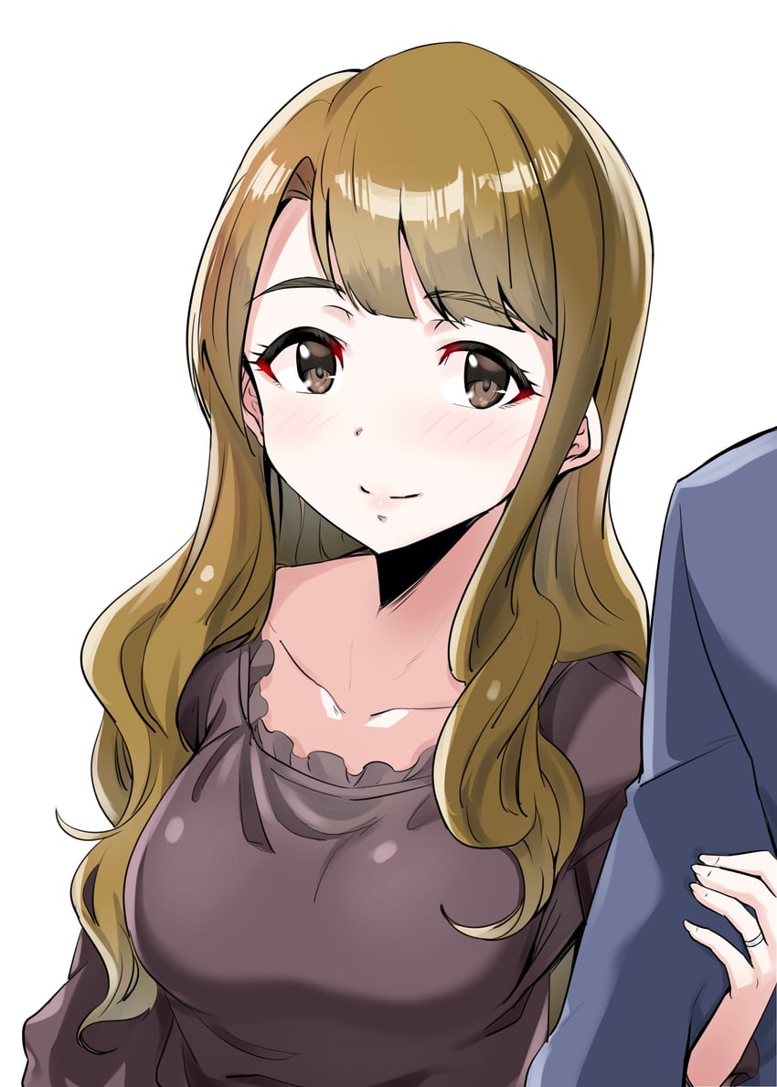 producer and miyao miya (idolmaster and 1 more) drawn by takahiro_(crimson_bolt)