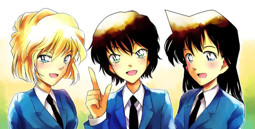 haibara ai, mouri ran, and sera masumi (meitantei conan) drawn by bison_cangshu
