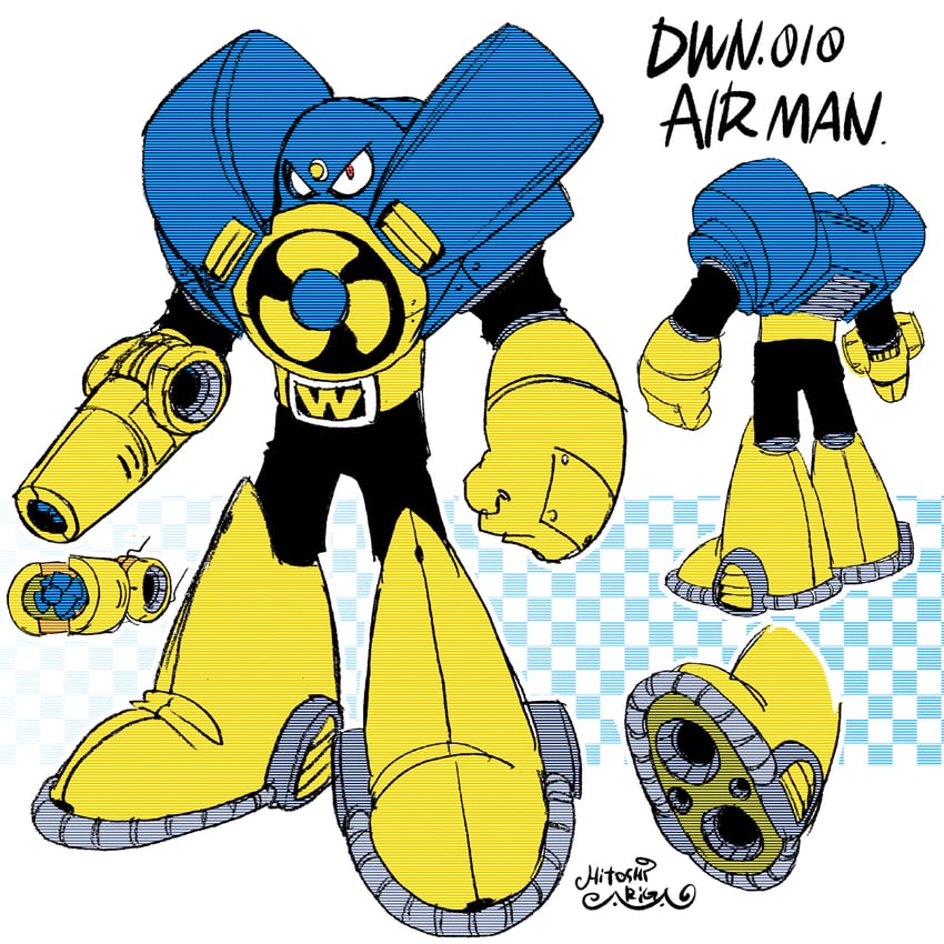 air man (mega man and 2 more) drawn by ariga_hitoshi