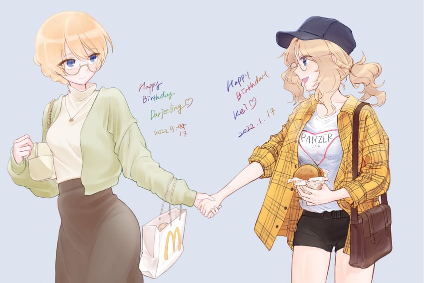 darjeeling and kay (girls und panzer and 1 more) drawn by 100zi