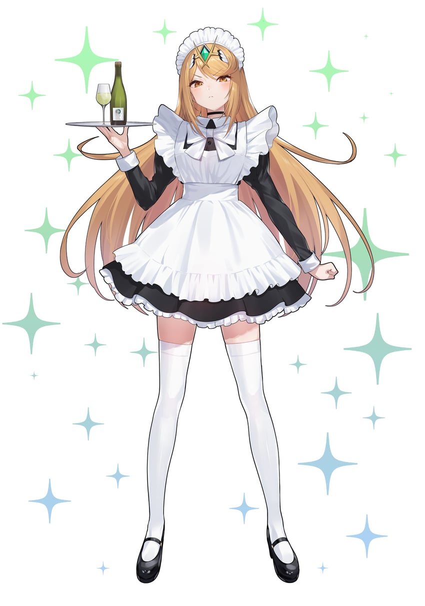 mythra (xenoblade chronicles and 1 more) drawn by green322