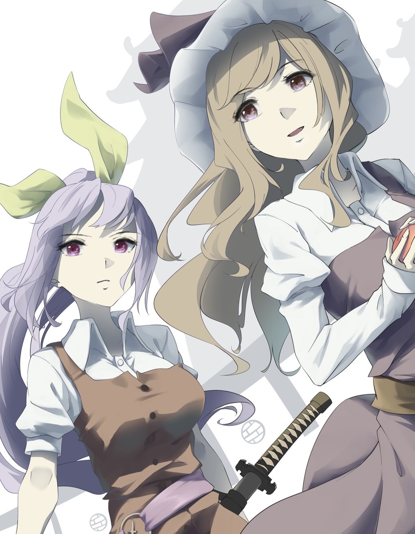 watatsuki no yorihime and watatsuki no toyohime (touhou) drawn by otomeza_ryuseigun