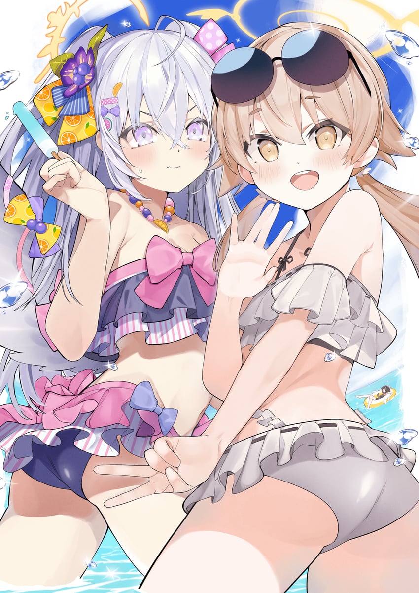hifumi, azusa, and mashiro (blue archive) drawn by layer_(shinobu)