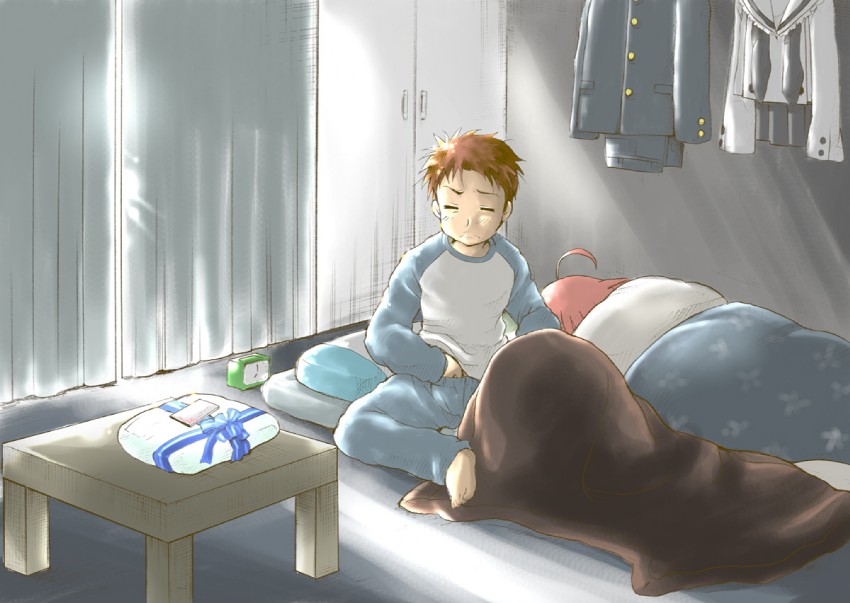 kogami akira and shiraishi minoru (lucky star) drawn by ubizo