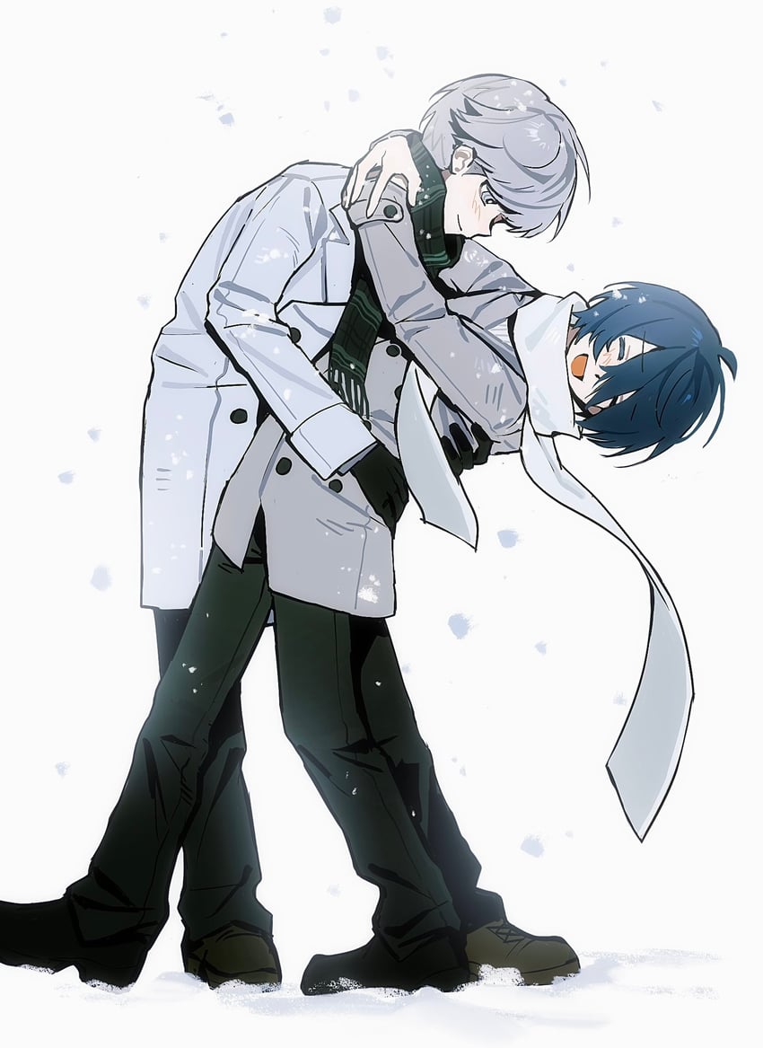 narukami yu and yuuki makoto (persona and 2 more) drawn by chun_baii