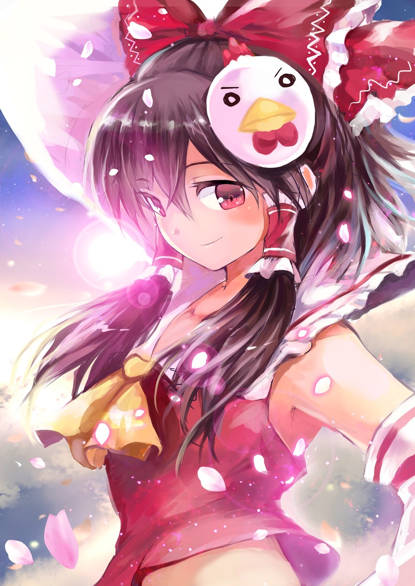 hakurei reimu (touhou) drawn by shiawase_usagi