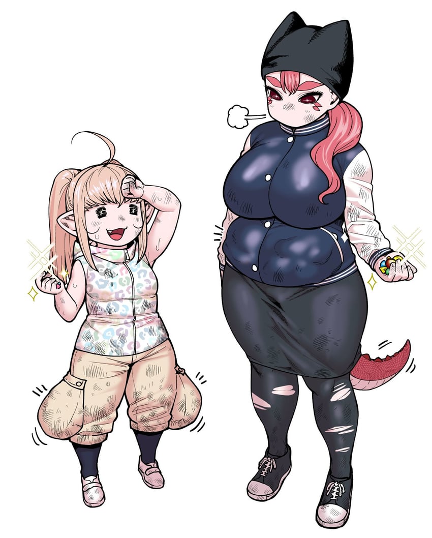 gonda and kobo (elf-san wa yaserarenai.) drawn by synecdoche