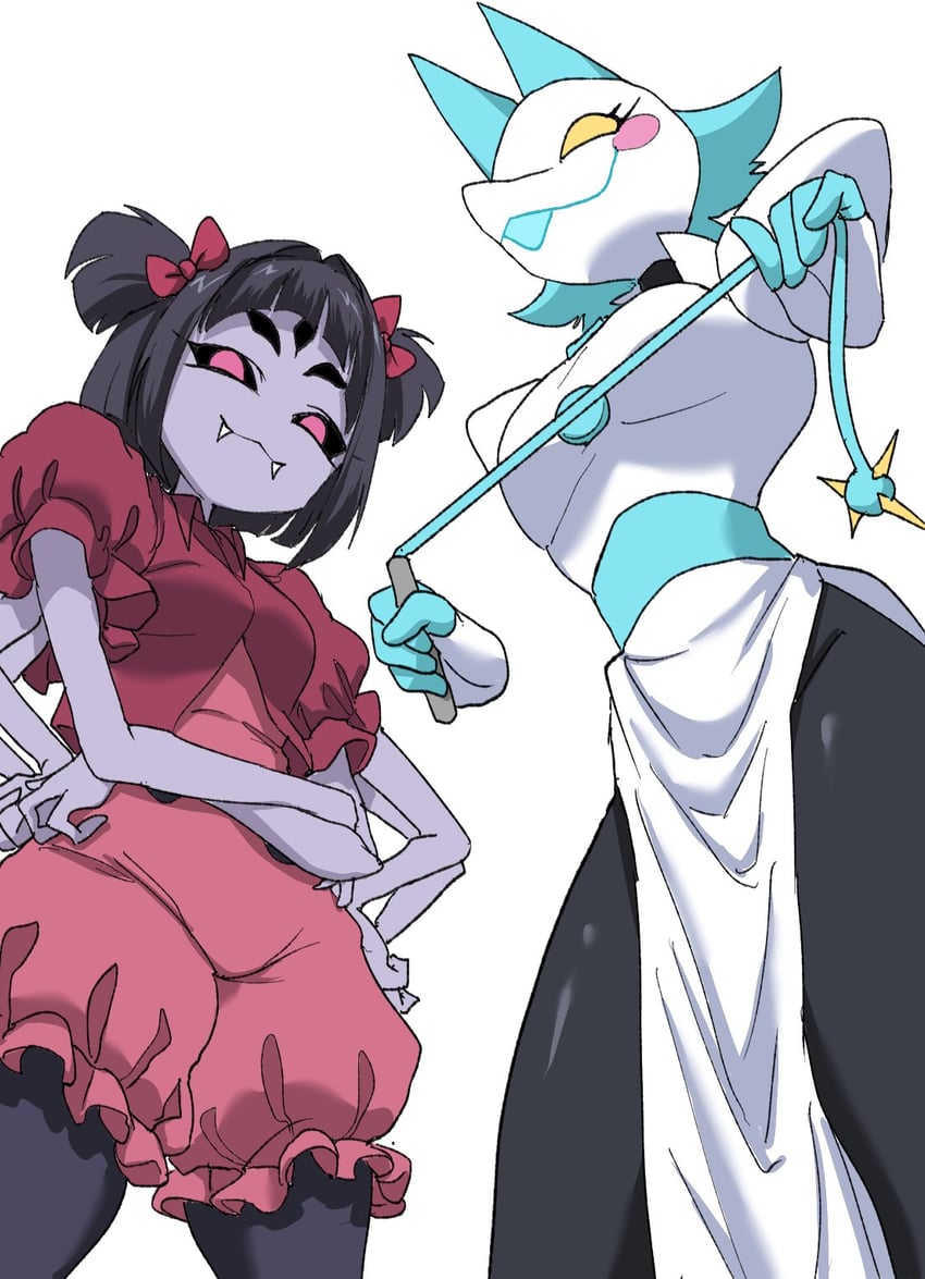 muffet and tasque manager (undertale and 1 more) drawn by nasu_(ilo_a5)