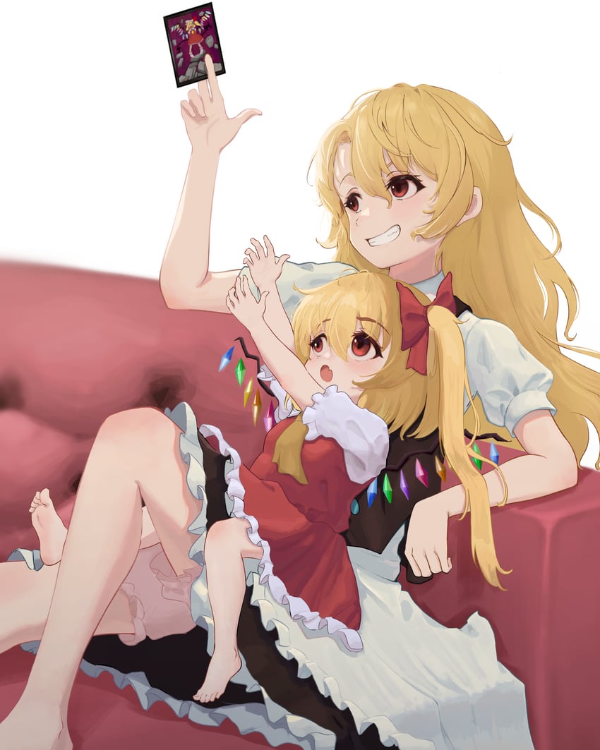 kirisame marisa and flandre scarlet (touhou and 1 more) drawn by esthoric