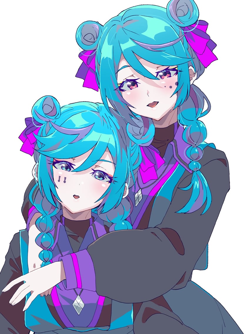 akine nami and akine emi (15 shoujo) drawn by tsujii_luki