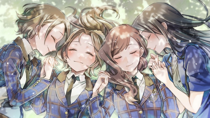 yanagi koharu, minase suzu, honami hisame, and yakumo kyouko (shoujo kageki revue starlight) drawn by tareko
