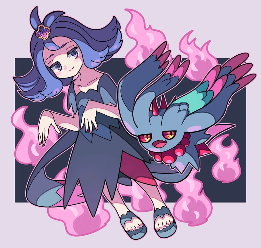 acerola and flutter mane (pokemon and 1 more) drawn by stchame
