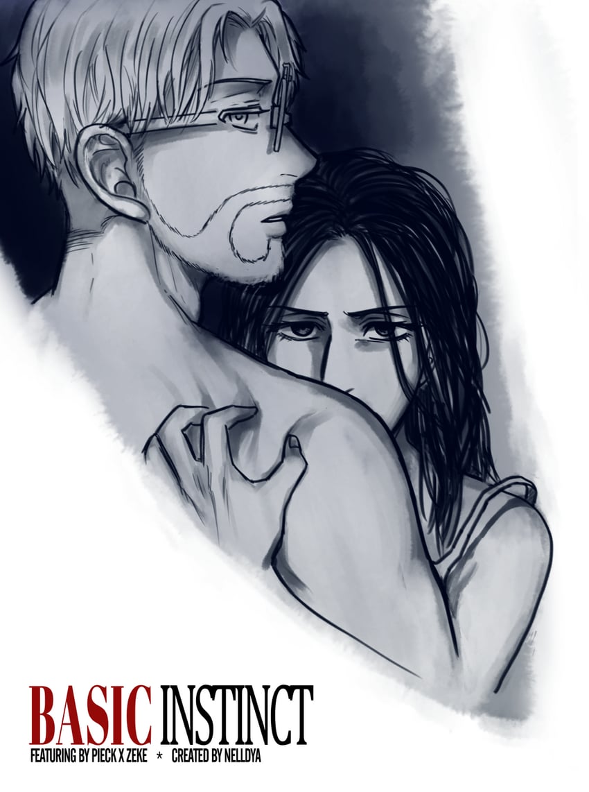 pieck finger and zeke yeager (shingeki no kyojin and 1 more) drawn by mina_(als_dk)