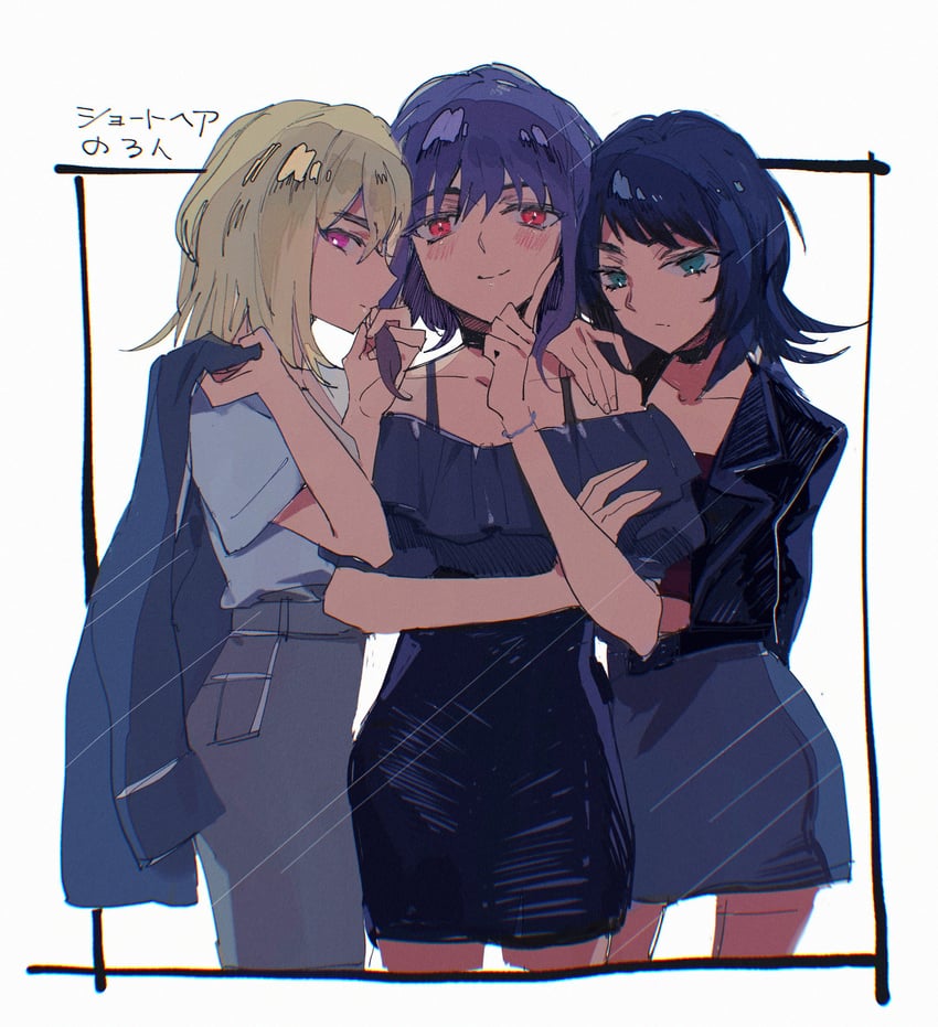 yahata umiri, misumi uika, and yuutenji nyamu (bang dream! and 1 more) drawn by reiboubyou