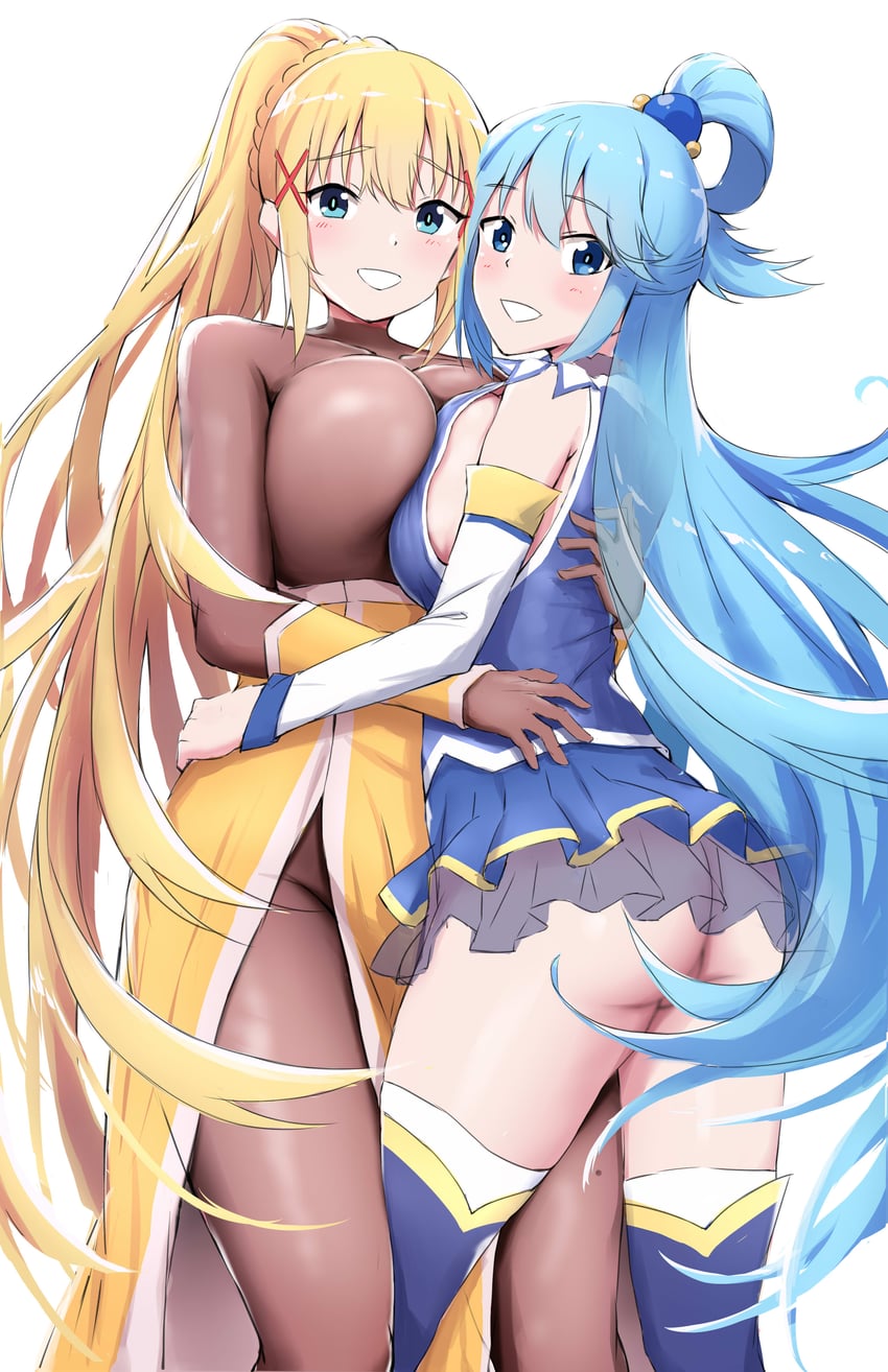 aqua and darkness (kono subarashii sekai ni shukufuku wo!) drawn by txbbxb
