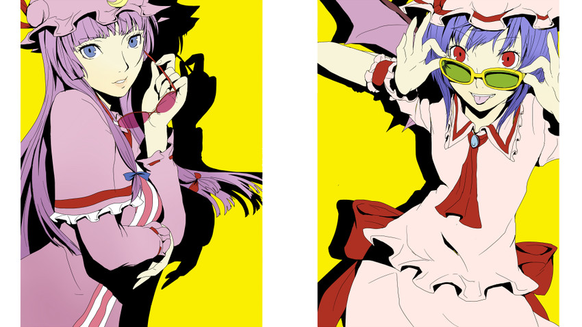 remilia scarlet and patchouli knowledge (touhou and 2 more) drawn by ram_hachimin