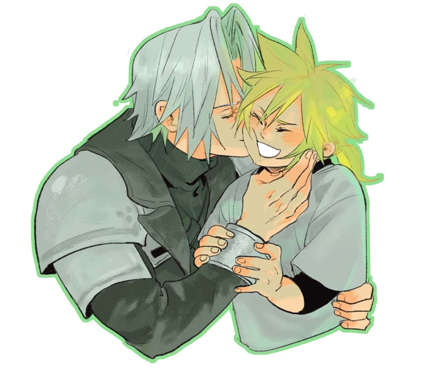cloud strife and sephiroth (final fantasy and 2 more) drawn by takaraxiao