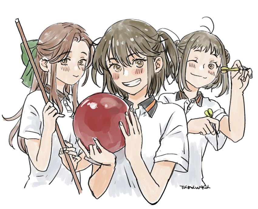 sendai, naka, and jintsuu (kantai collection) drawn by yoshizawa_tamae
