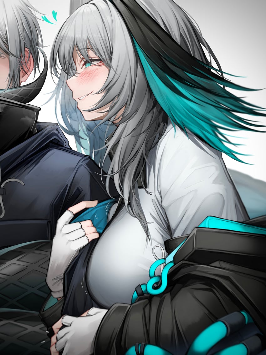 doctor and ho'olheyak (arknights) drawn by tab_head