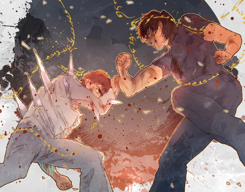 emiya shirou and kotomine kirei (fate and 1 more) drawn by 0_thers