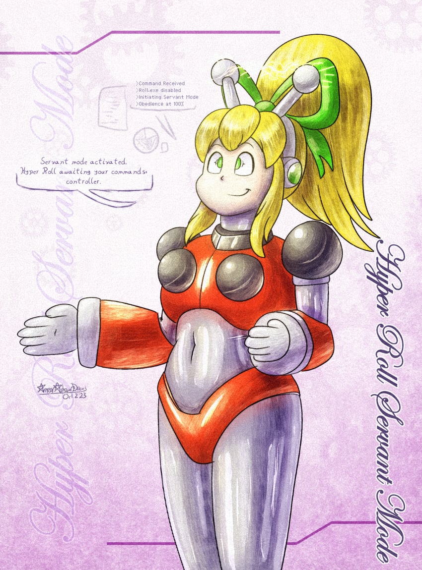 roll and hyper roll (mega man and 1 more) drawn by ameerashourdraws