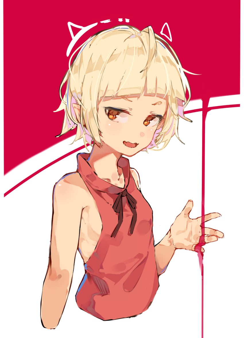 oshino shinobu and kiss-shot acerola-orion heart-under-blade (monogatari and 1 more) drawn by tine_(pixiv27588527)