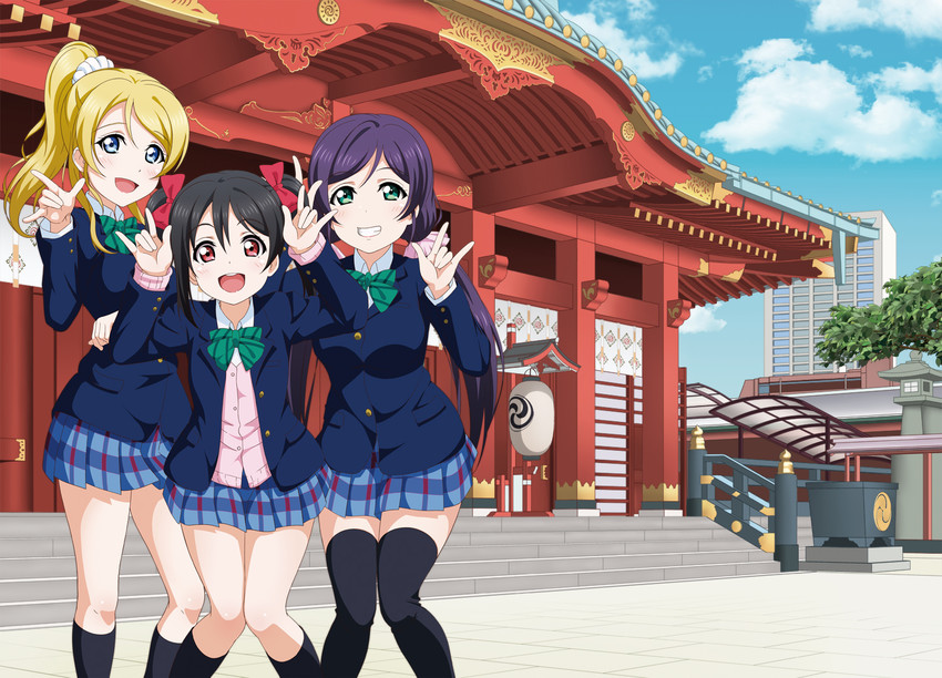 tojo nozomi, yazawa nico, and ayase eli (love live! and 1 more) drawn by takamin_apaman