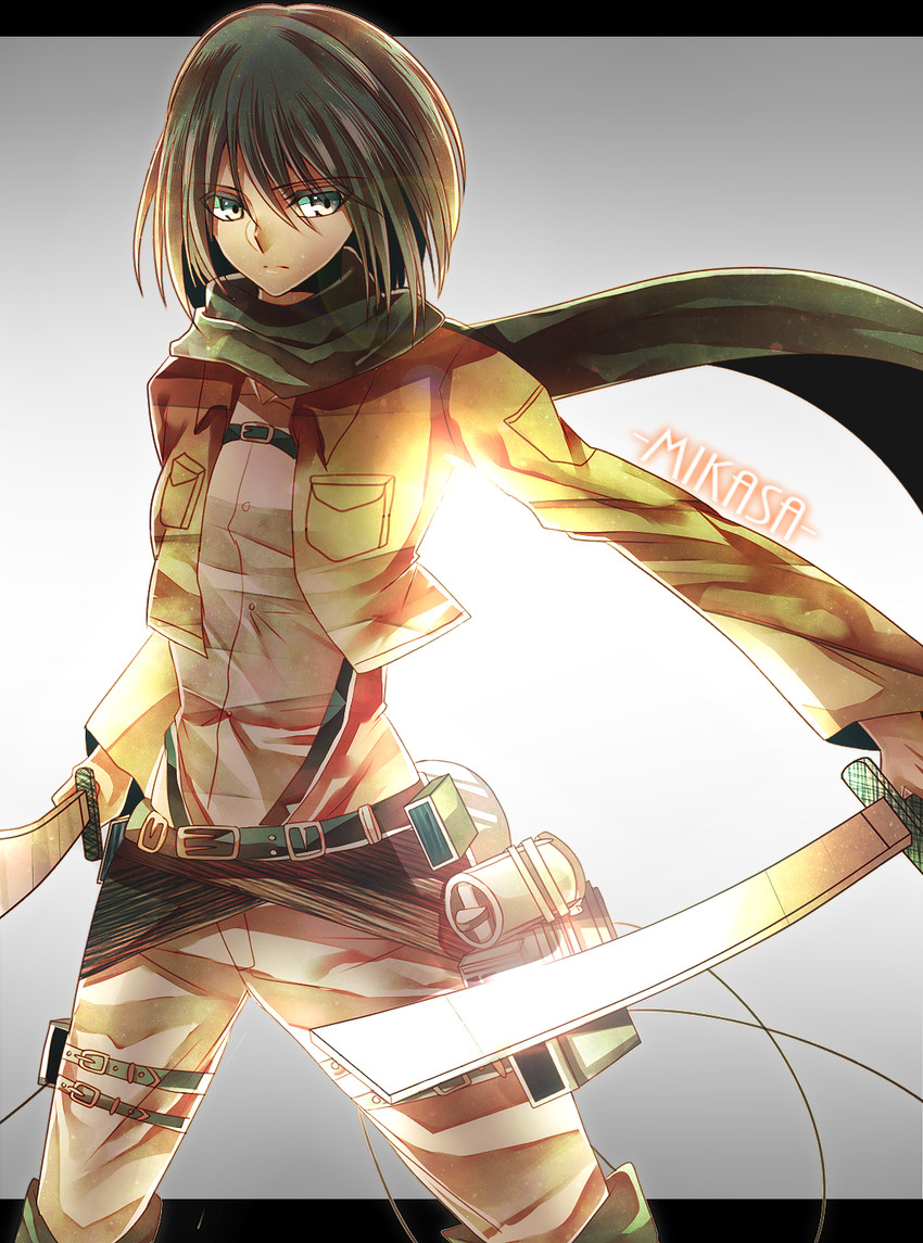 mikasa ackerman (shingeki no kyojin) drawn by seki_(geppuku_shokudou)