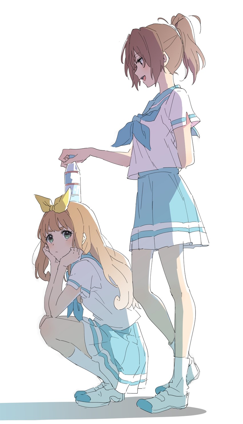 nakagawa natsuki and yoshikawa yuuko (hibike! euphonium) drawn by musshu_(omu001)