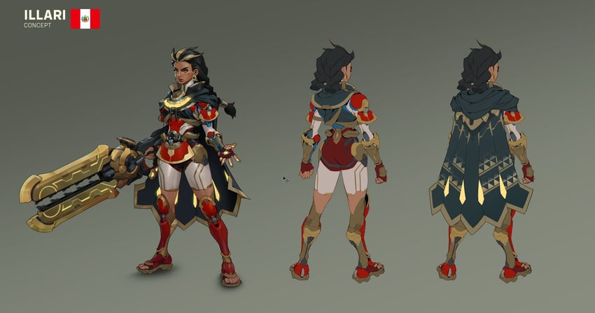 illari (overwatch and 1 more) drawn by qiu_fang
