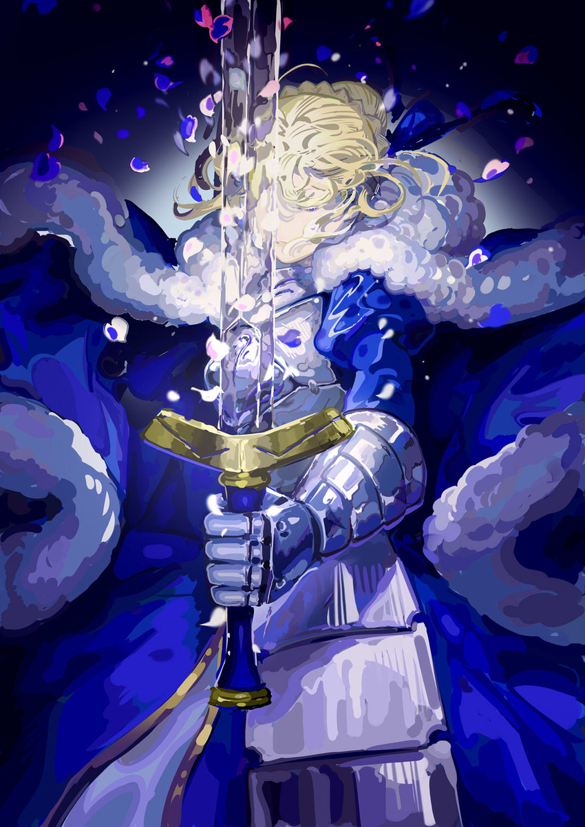 artoria pendragon (fate and 2 more) drawn by koby