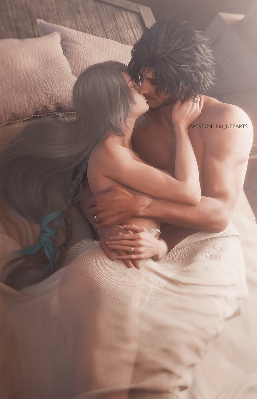clive rosfield and jill warrick (final fantasy and 2 more) drawn by ria_(baka-neearts)