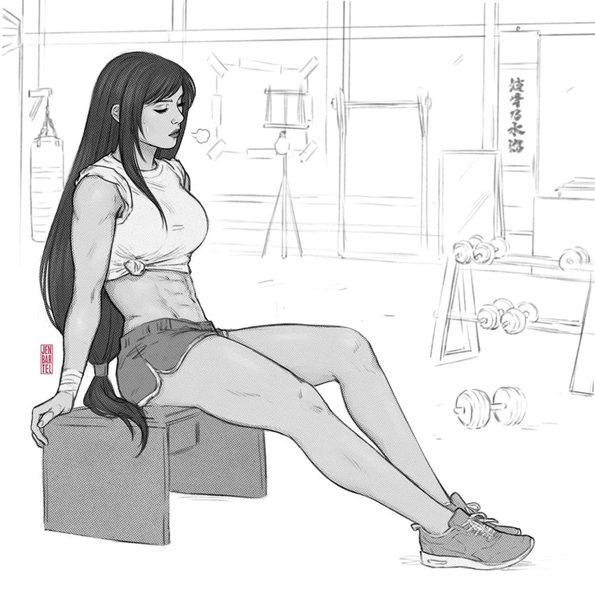 tifa lockhart (final fantasy and 1 more) drawn by jen_bartel