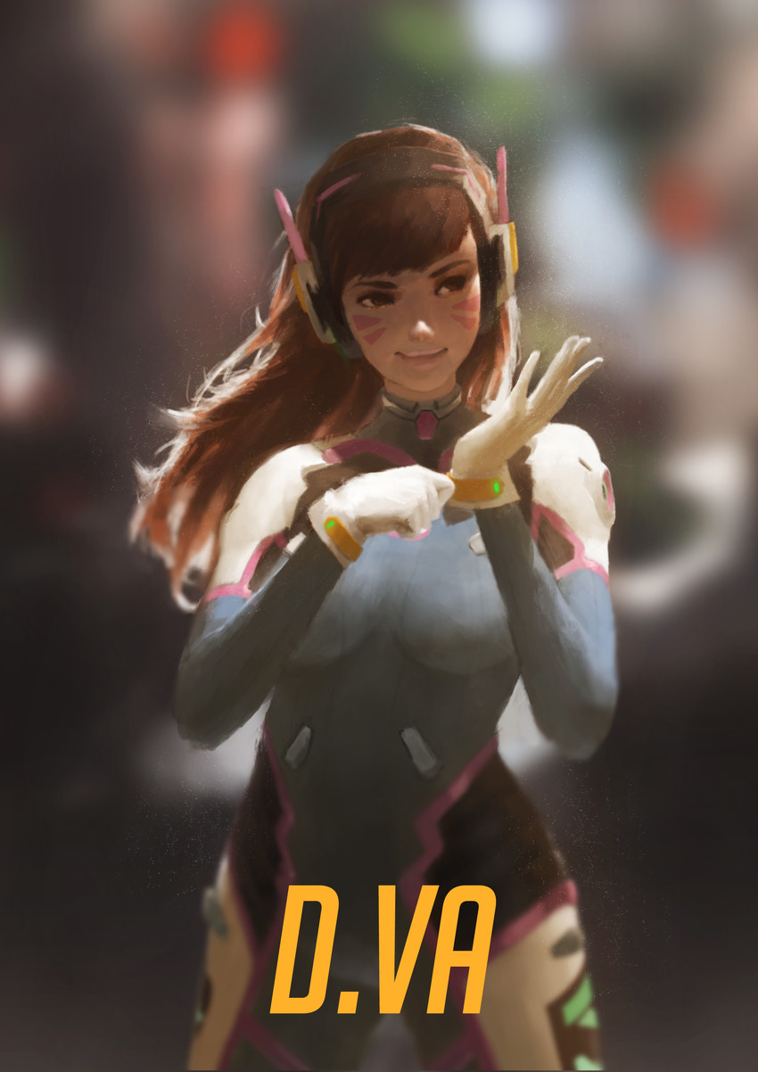 d.va (overwatch and 1 more) drawn by zeradok