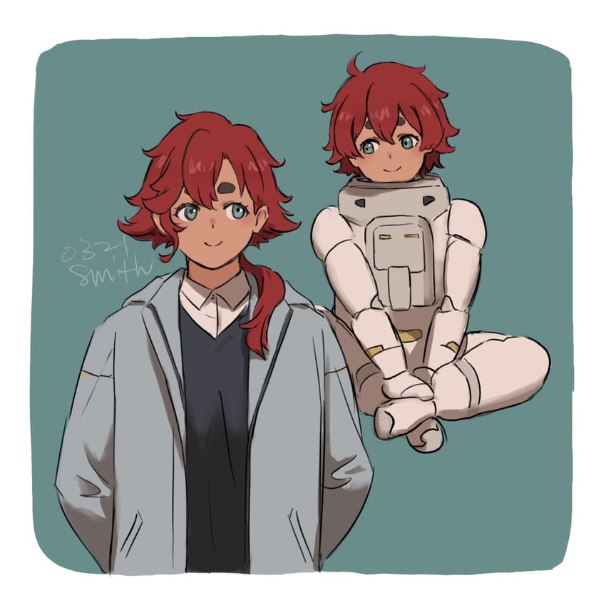 suletta mercury and ericht samaya (gundam and 1 more) drawn by 0321smith