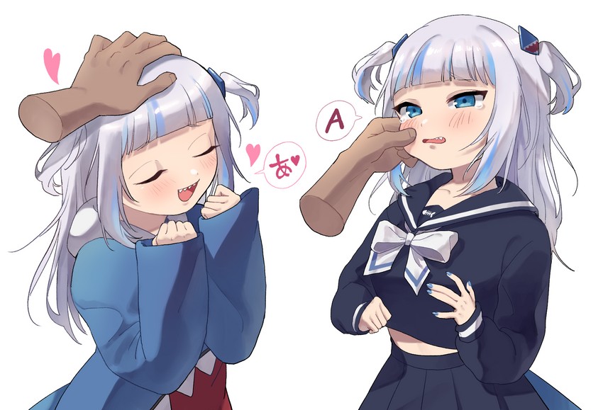 gawr gura (hololive and 1 more) drawn by jess_(jessdont)