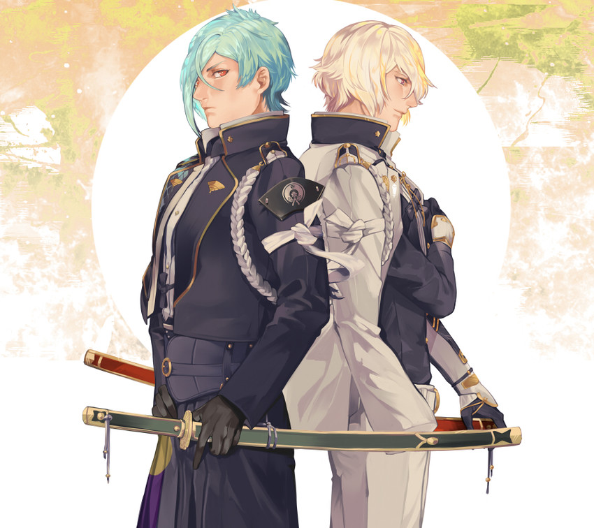 higekiri and hizamaru (touken ranbu) drawn by enomoto_(guroria009)