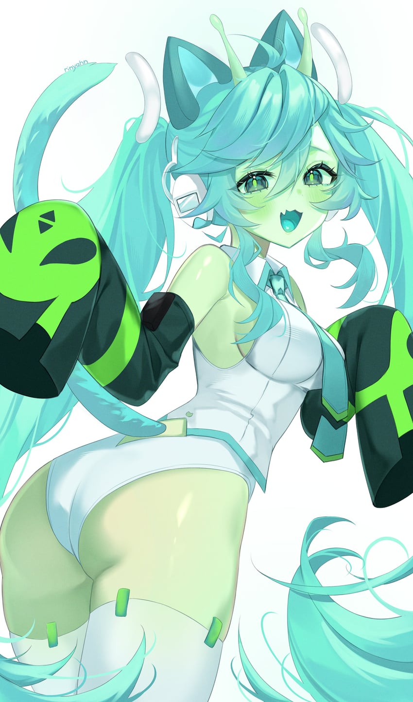 hatsune miku and glorpi miku (vocaloid) drawn by ri_nyahn