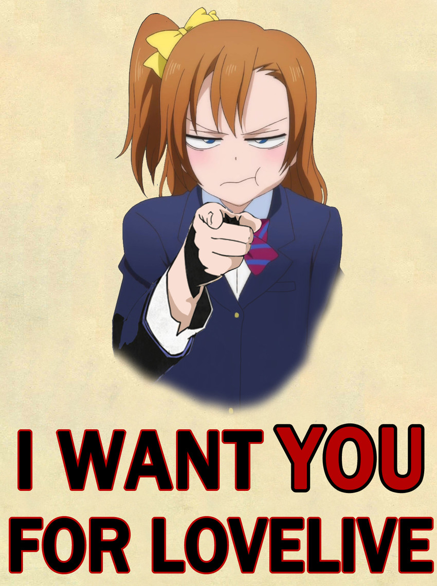 kosaka honoka and uncle sam (love live! and 2 more) drawn by asda1514