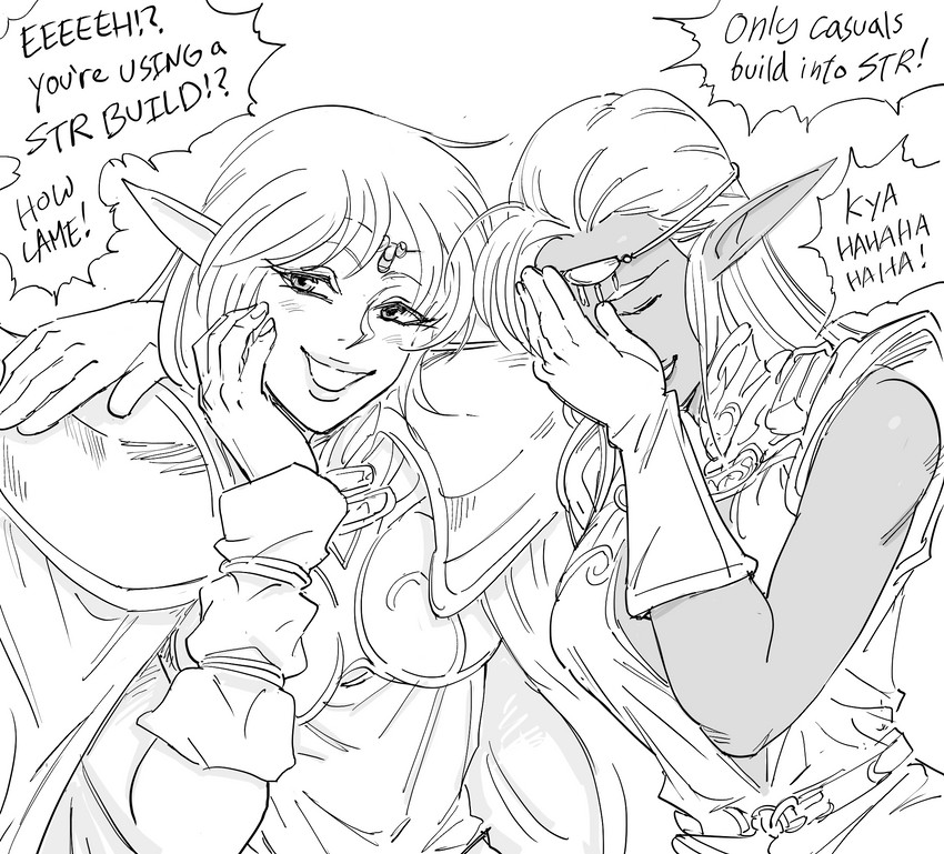 deedlit and pirotess (record of lodoss war) drawn by bb_(baalbuddy)