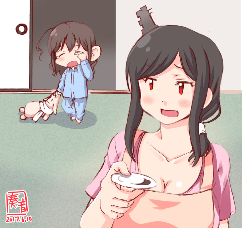 shigure and yamashiro (kantai collection) drawn by kanon_(kurogane_knights)