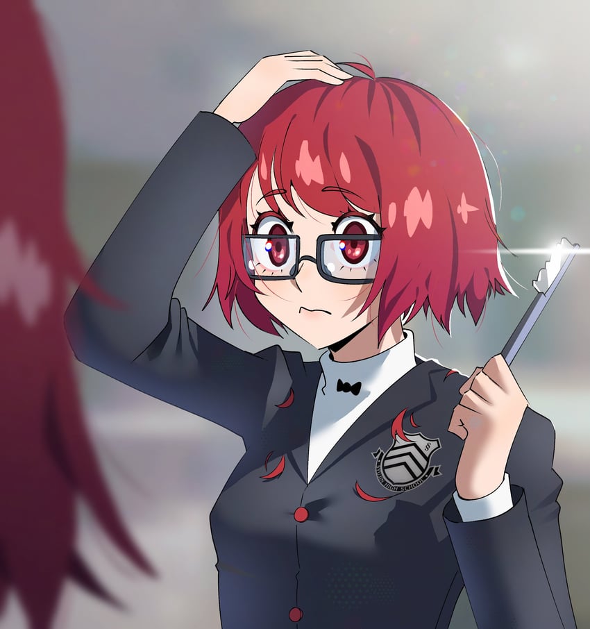 yoshizawa sumire (persona and 2 more) drawn by gjh