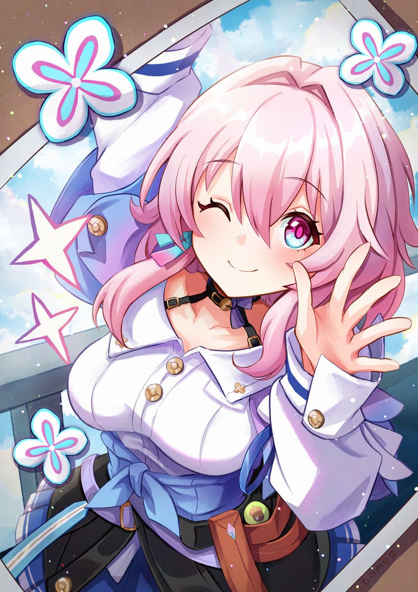 march 7th (honkai and 1 more) drawn by tomoe_(pixiv_53856103)