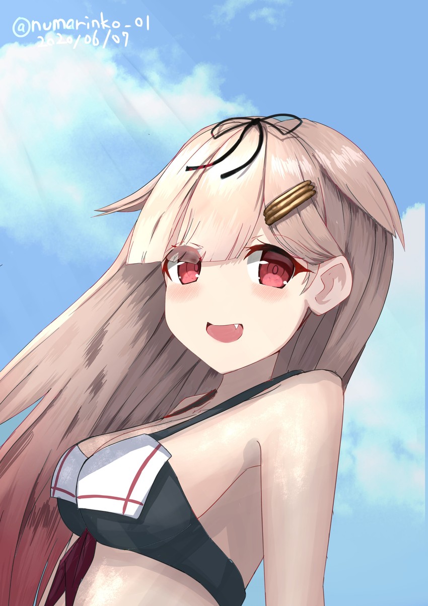 yuudachi and yuudachi kai ni (kantai collection) drawn by numarinko