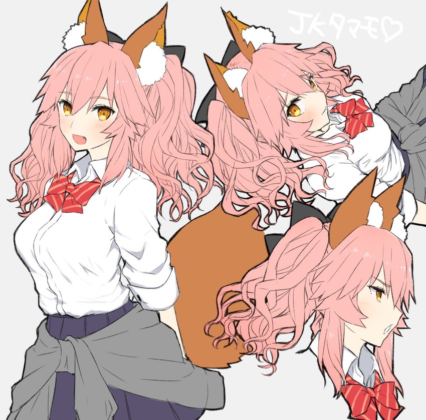 tamamo and tamamo no mae (fate and 2 more) drawn by ito_(silk9f)