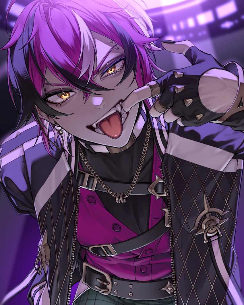 doppio dropscythe (nijisanji and 1 more) drawn by forute_na