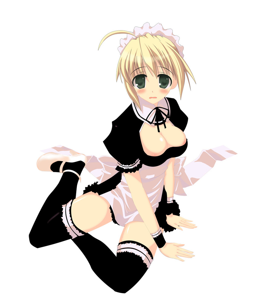 artoria pendragon and saber (fate and 1 more) drawn by powhu