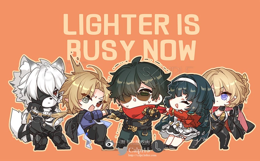 evelyn chevalier, astra yao, von lycaon, lighter, and hugo vlad (zenless zone zero) drawn by calpi15
